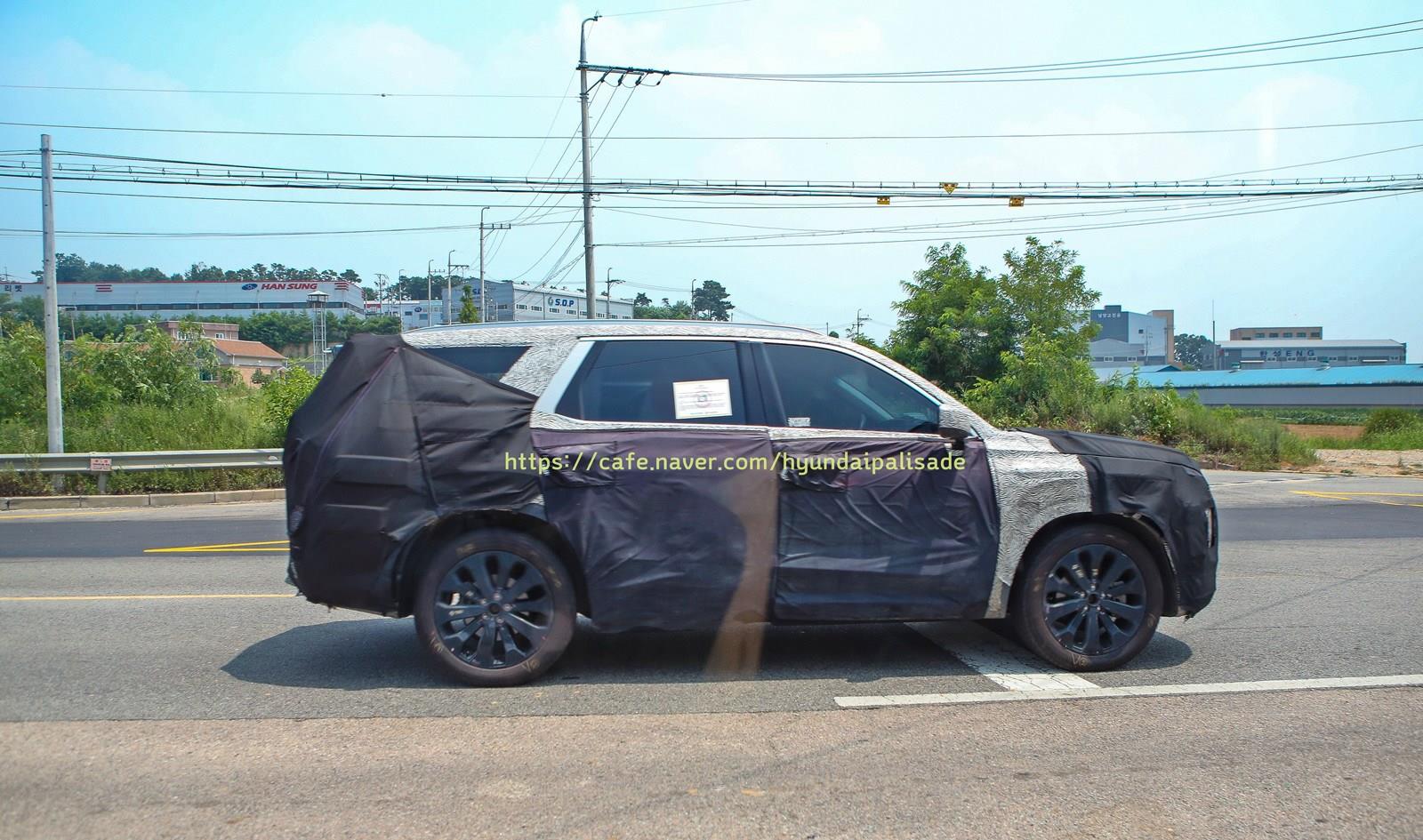 Hyundai Palisade во время тестирования