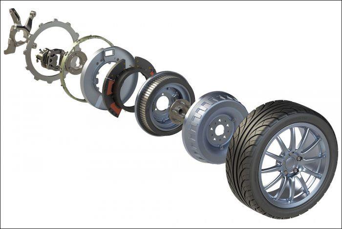 Система ступичного привода колес электрокаров