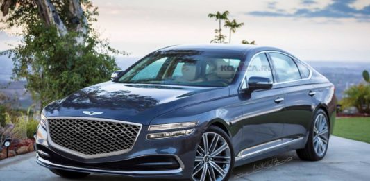 Genesis g80 визуализируется спереди и сзади Начална страница