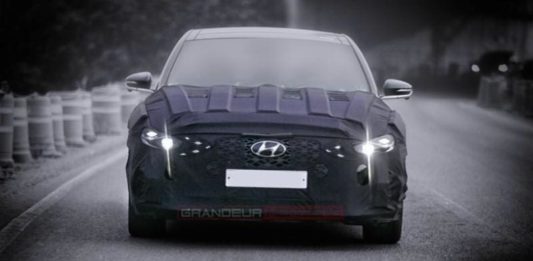 Hyundai grandeur spied с новой светодиодной drl signature Página de inicio