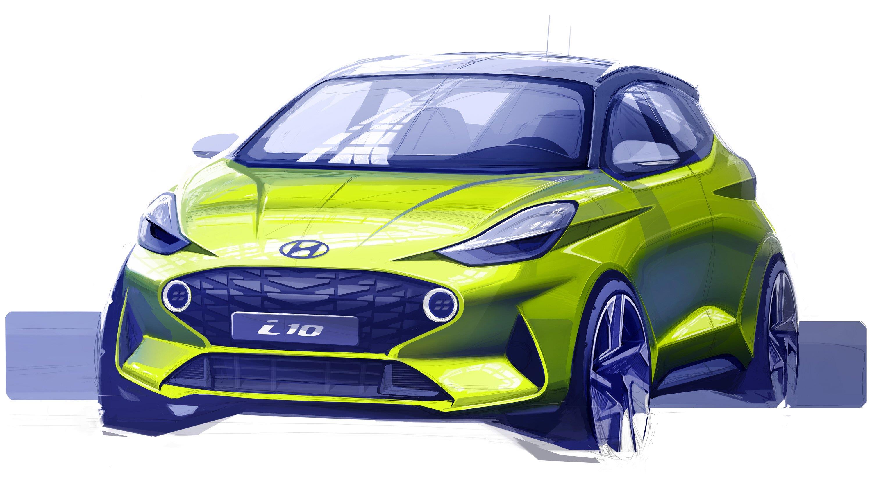 Hyundai i10 следующего поколения дразнит глаз