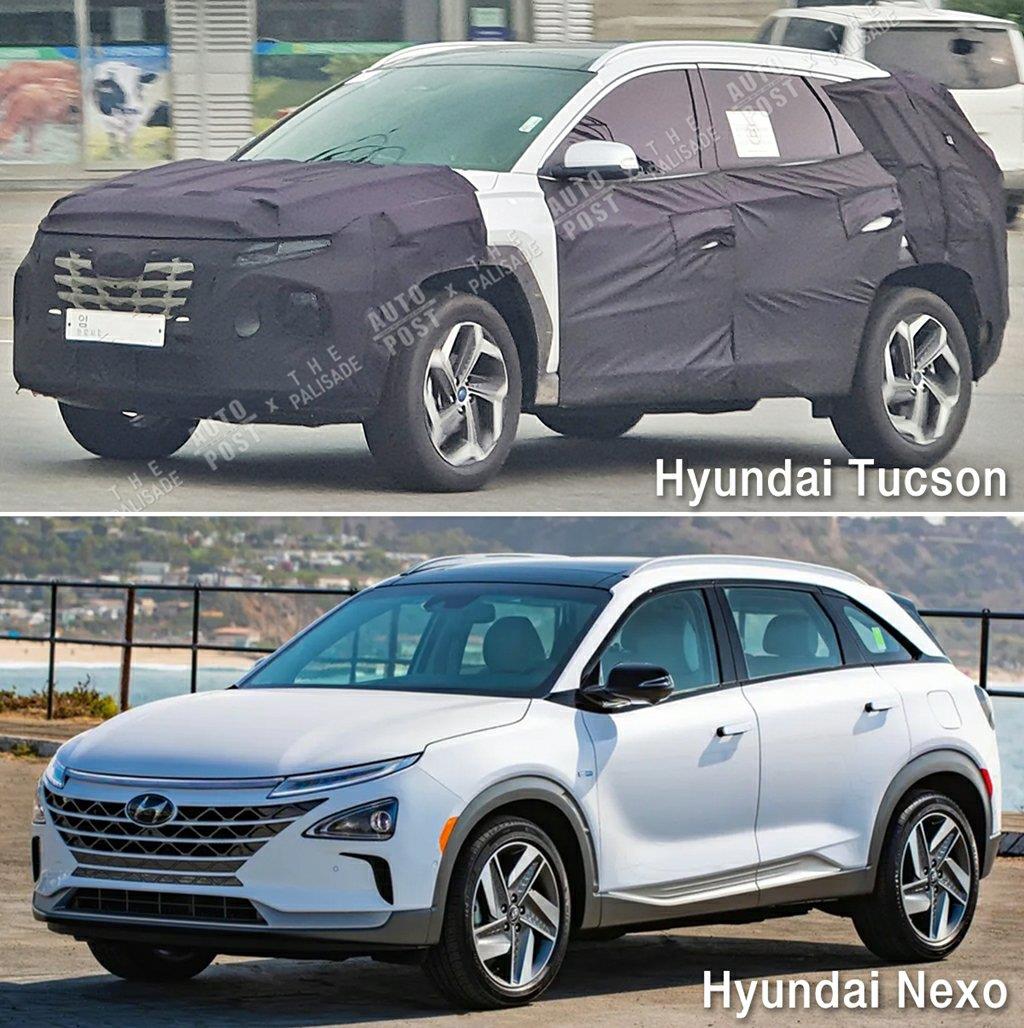 Hyundai Tucson шпионят назад в Южной Корее