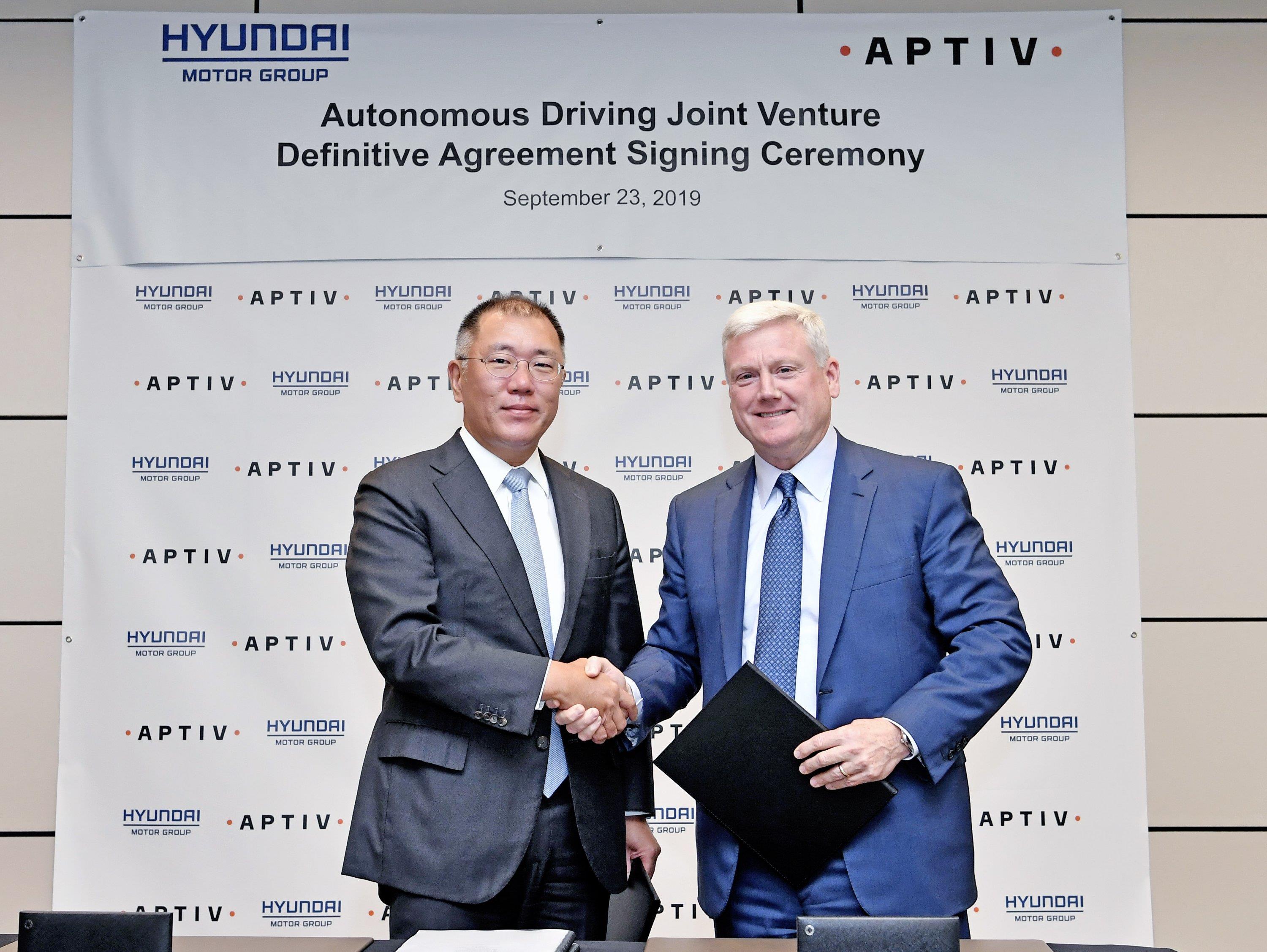 Hyundai Motor Group и Aptiv подписали совместное предприятие по автономному вождению
