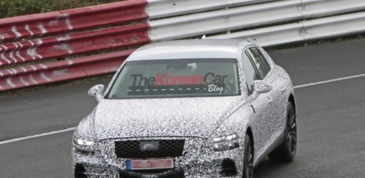 Новое поколение genesis g80 автомобилей: шпионская съемка 홈 페이지
