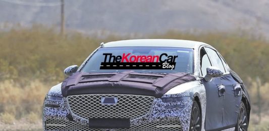 Genesis g80 spied, показывает свою переднюю решетку Startsida